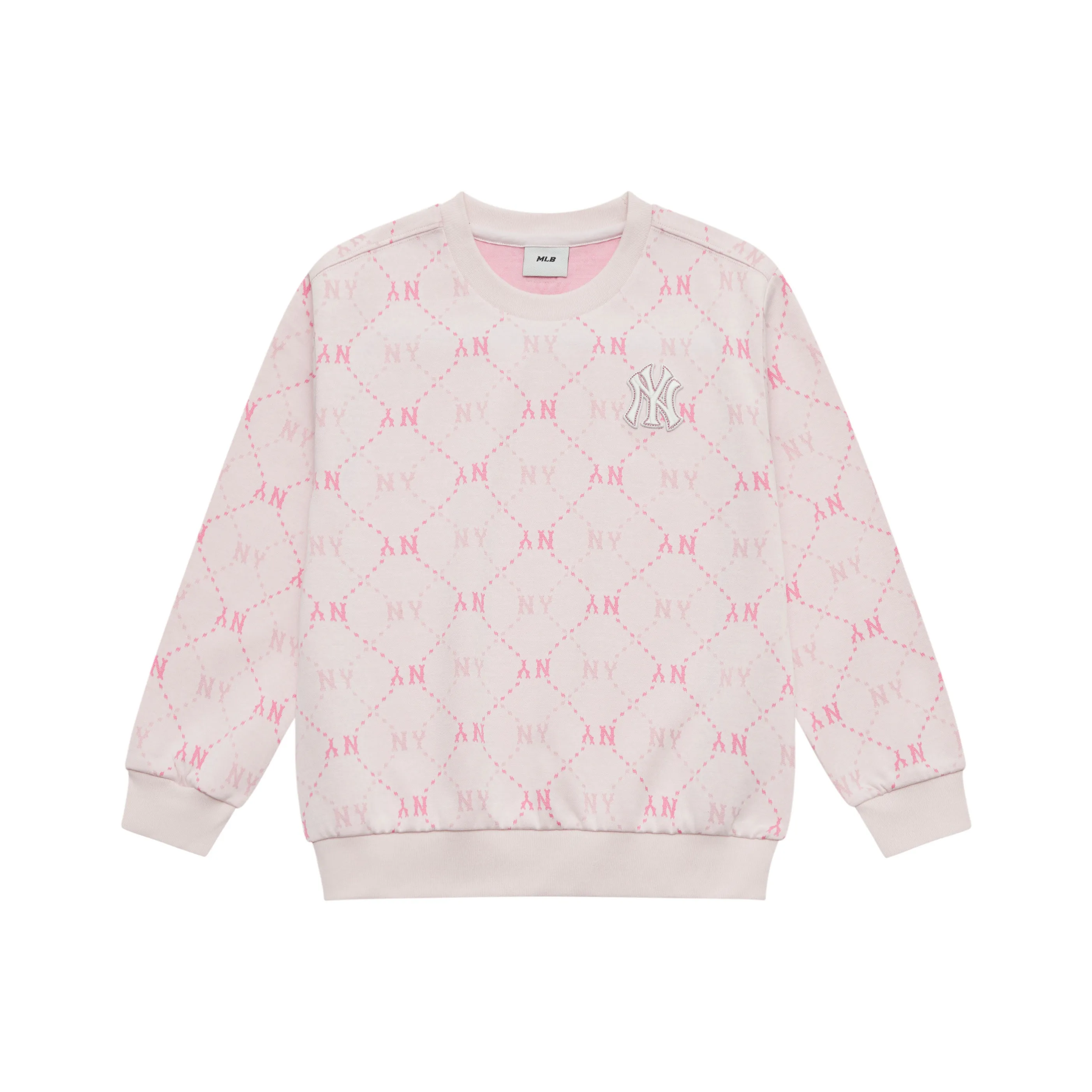 Толстовка MLB Base Logo MONOGRAM Reading Collection SS25 Розовая Унисекс