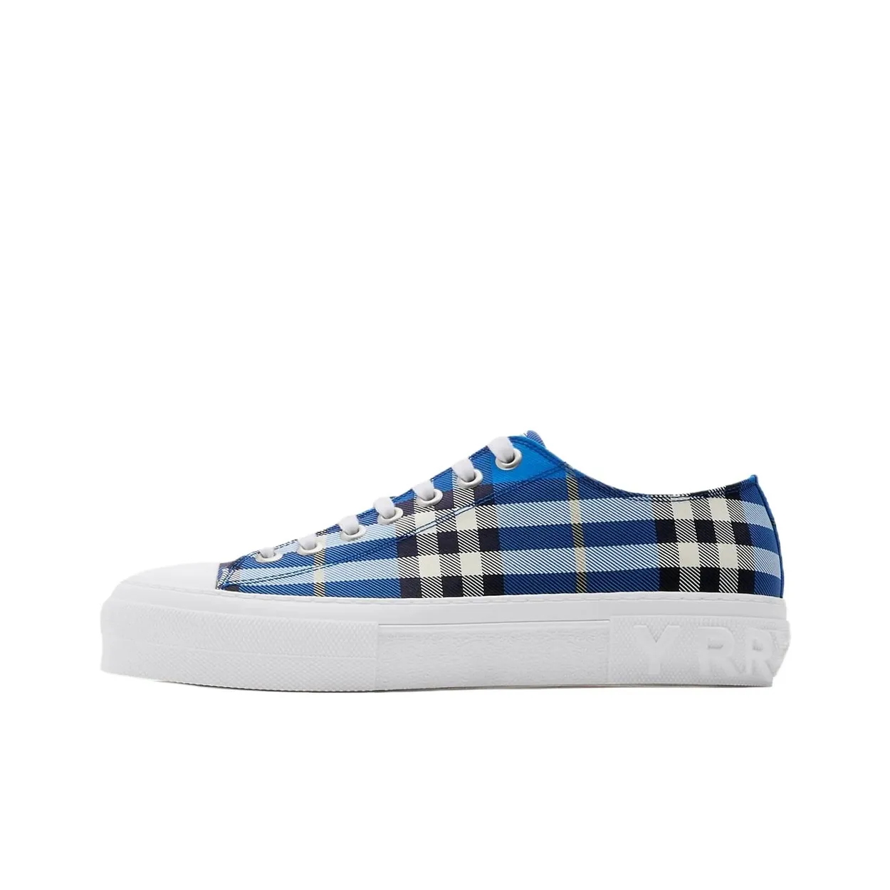 Burberry Low Top Canvas Shoes Men's Blue