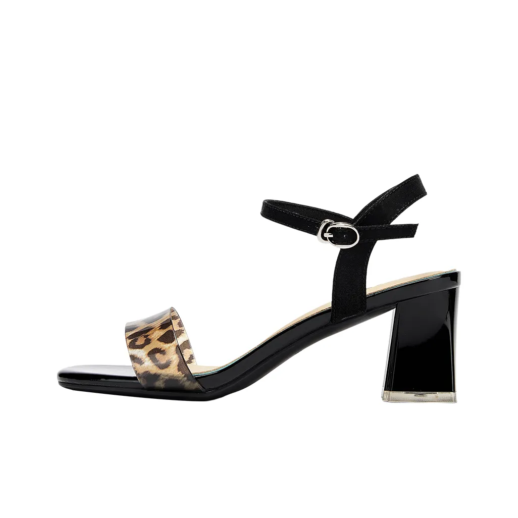 DAPHNE One Ремешок Сандалии Женские с Леопардовым Принтом