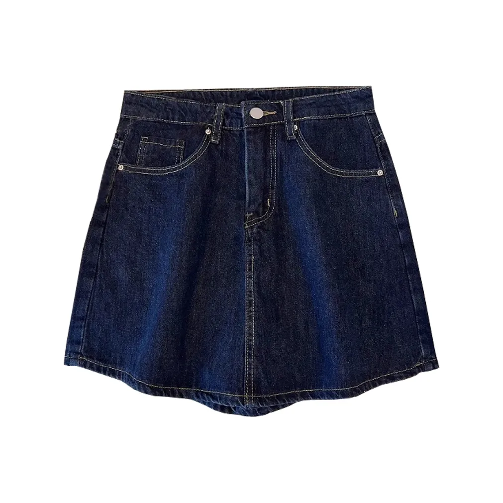 Concubine Zhu Джинсовые короткие юбки Женские Синий