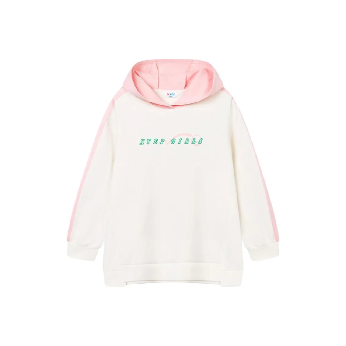 XTEP Толстовка Мягкая Белая Розовая Подростки