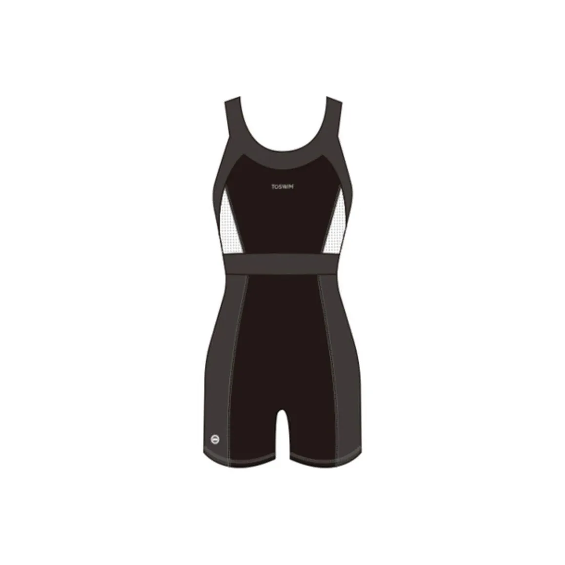 TOSWIM Ван-Пис Купальник Женский Черный Серый