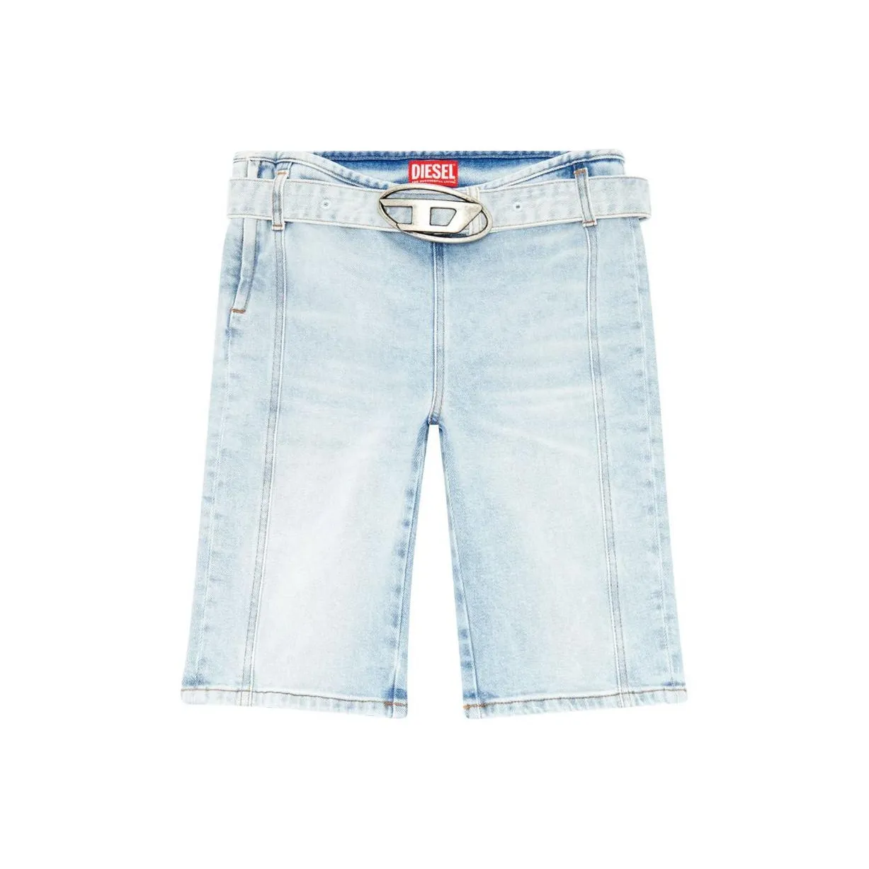 DIESEL SS24 Джинсовые шорты Женские Светло-синие