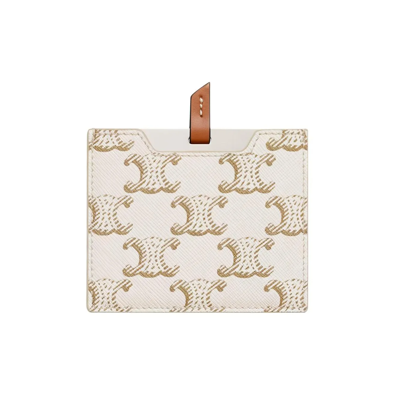 CELINE Cow Leather Storage Bag Women's White