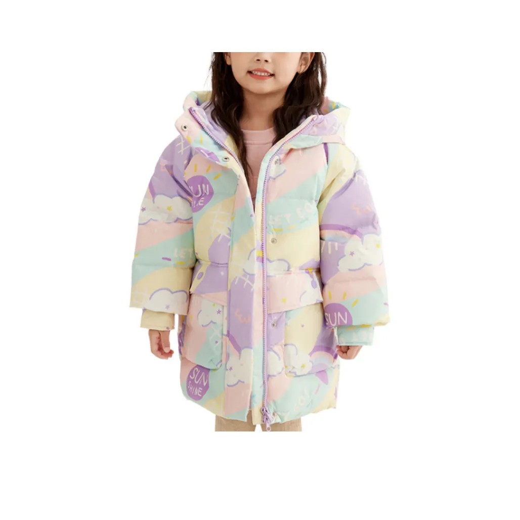 YAYA Пуховик Радужный Облако для детей 3-7 лет