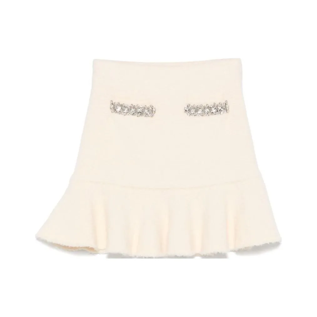 Self Portrait Повседневные Короткие Юбки Женские Светлый Бежевый