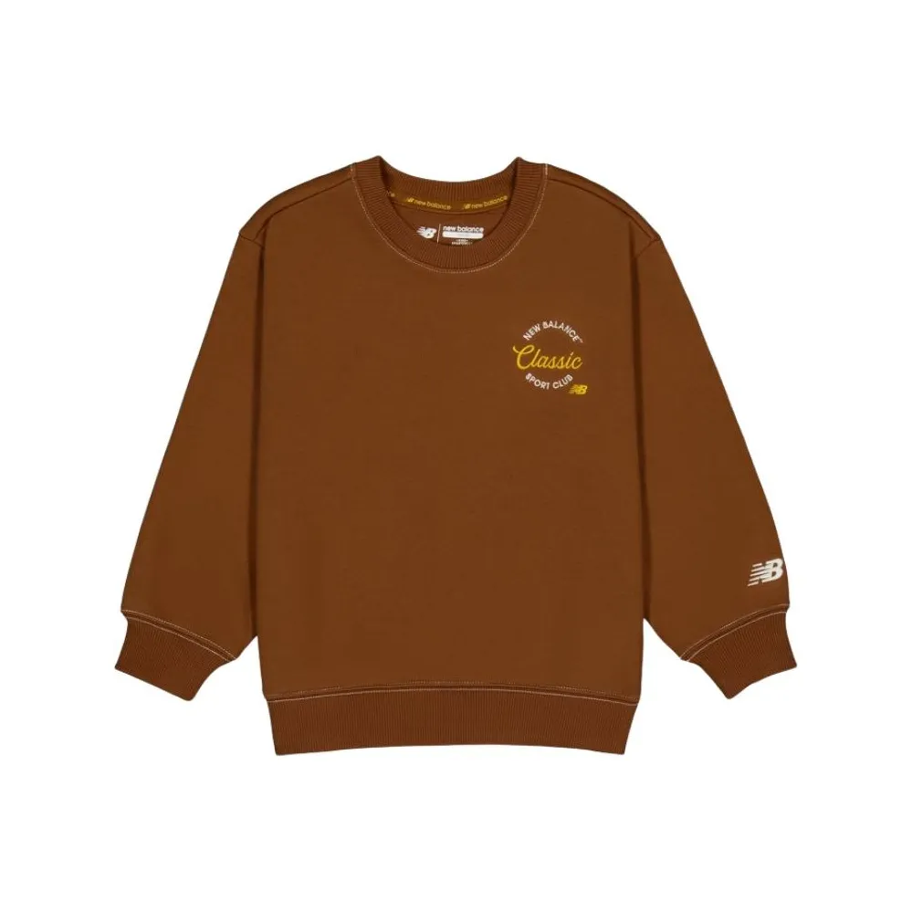 New Balance Толстовка Sports Club Коричневый Дети Возраст 3-7 лет