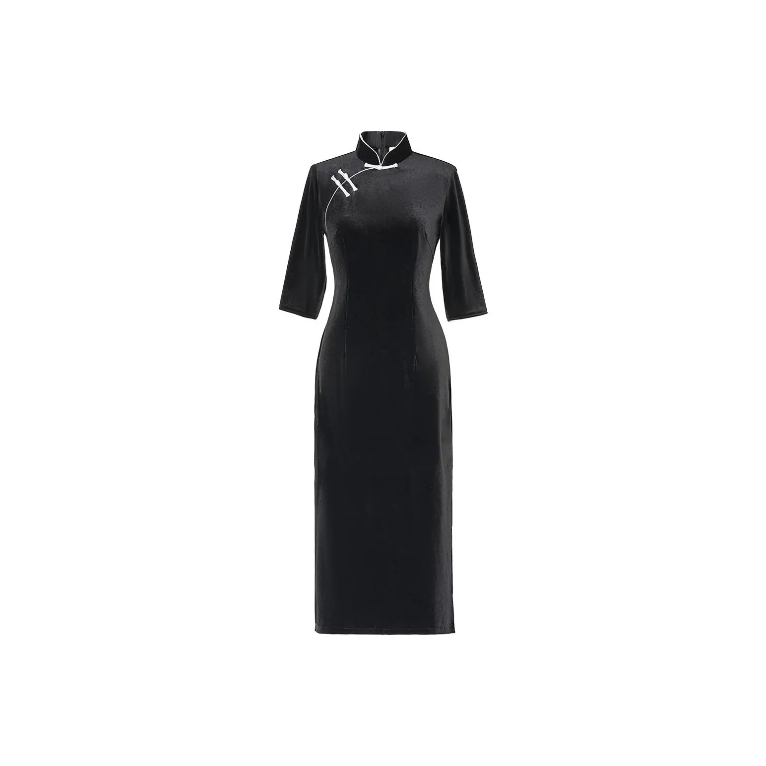 Red Colored Clothes Cheongsam Women's Black