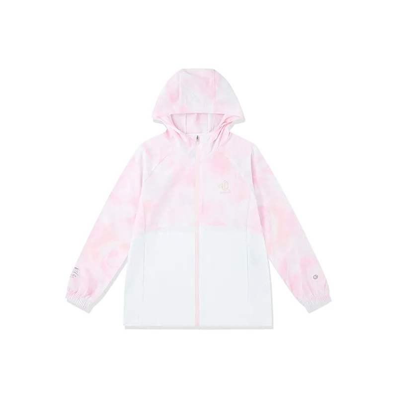 QIAODAN Куртка Oriole Розовая с Полным Принтом Подростки