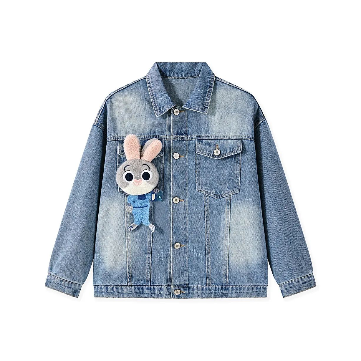 disney x FENGKUANGDONGWUCHENG LIANMINGKUAN Куртка Джинсовый синий Дети Возраст 3-7 лет