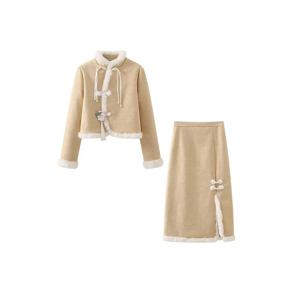 Lookinto Комплект с юбкой Женские Желтый