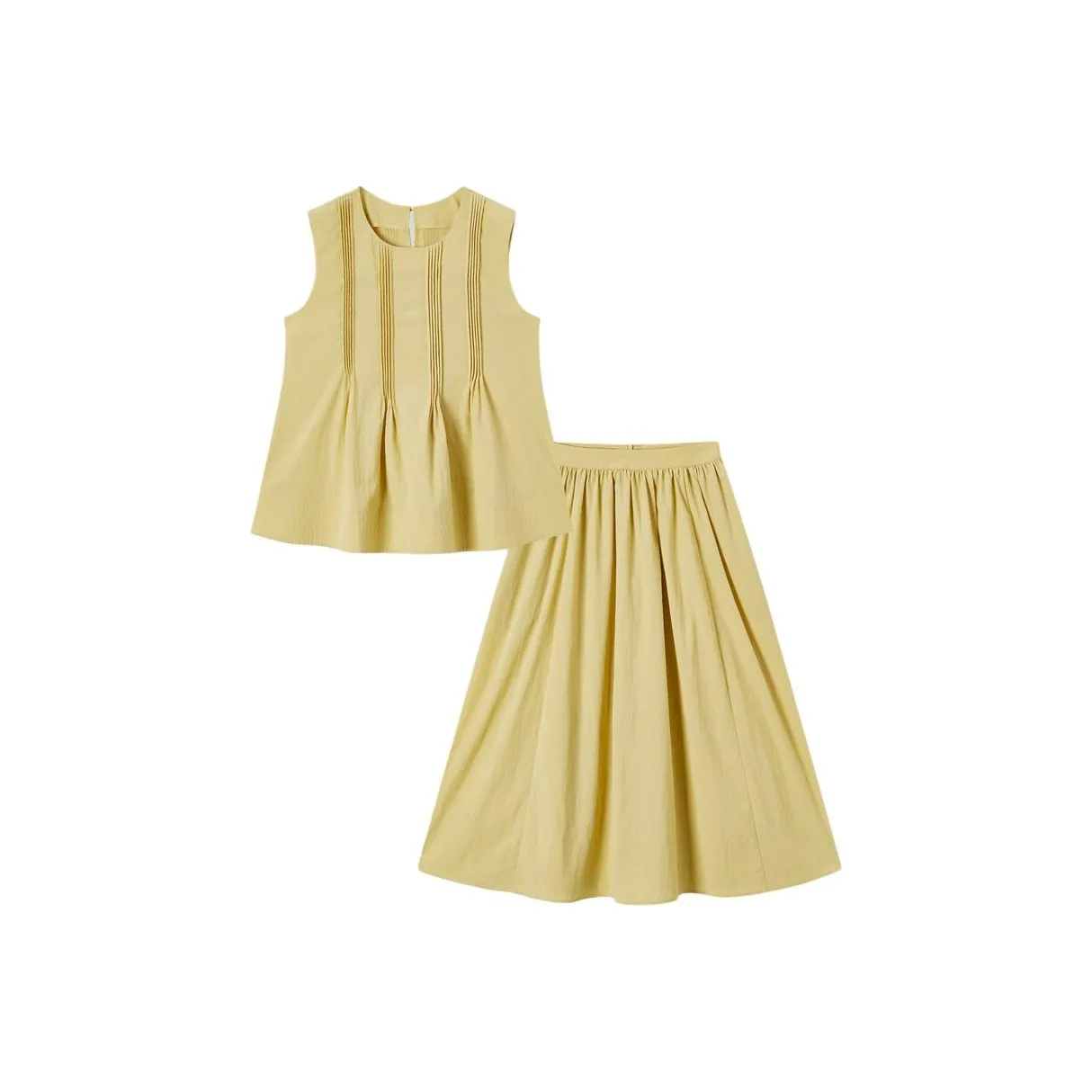 EICHITOO Skirt Set Women's Light Yellow