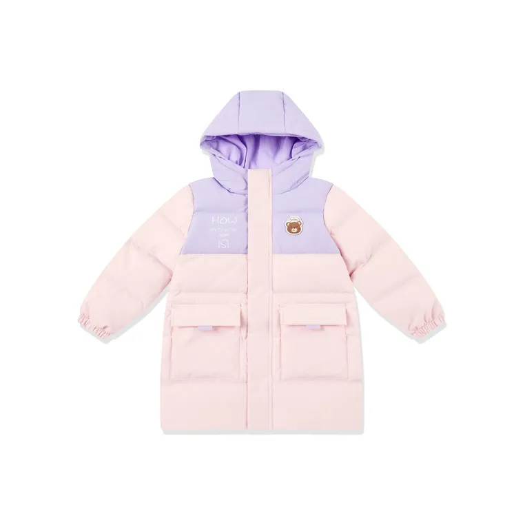 QIAODAN Пуховик Oriole Розовый для детей 3-7 лет
