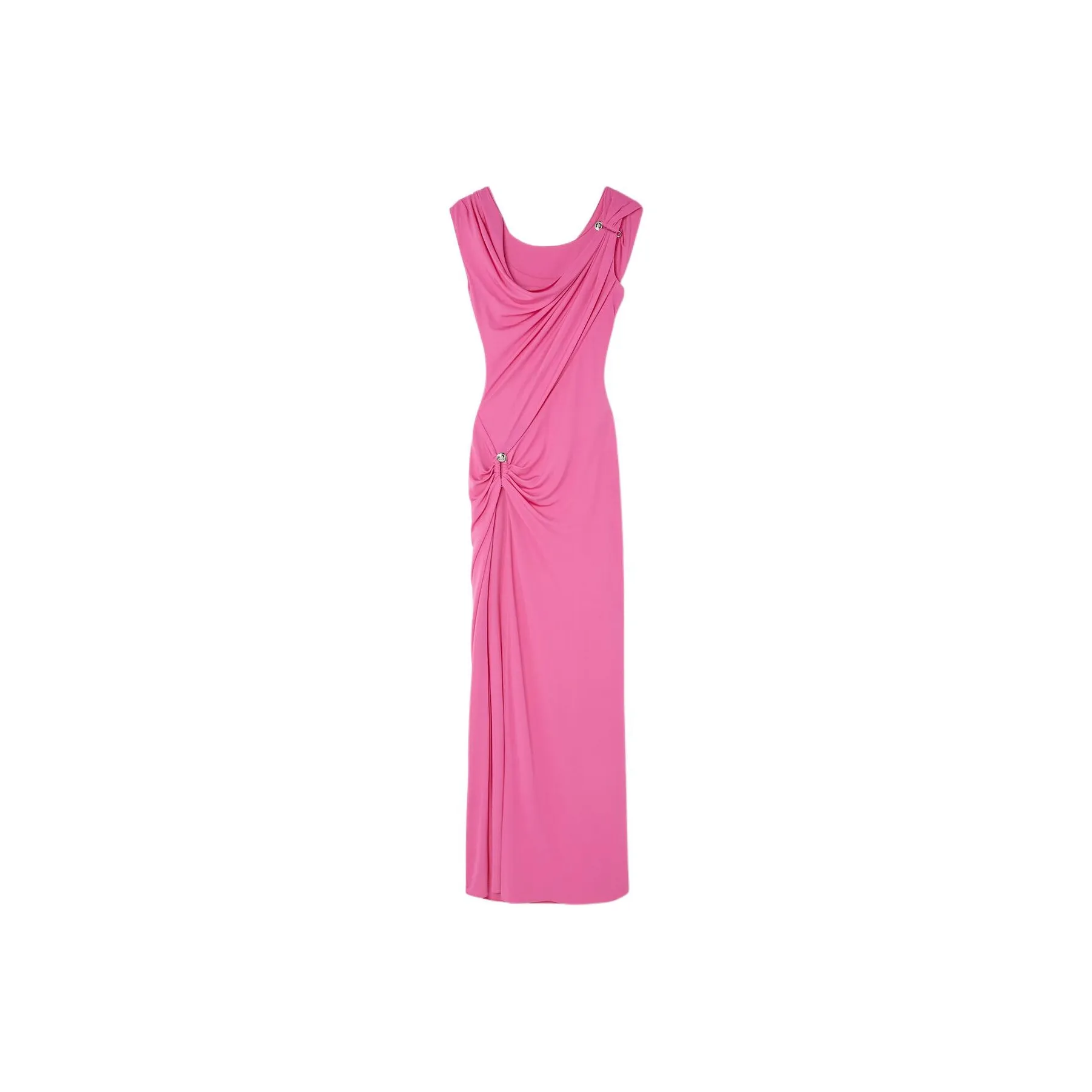 VERSACE Safety Pin Detailed Draped Dress