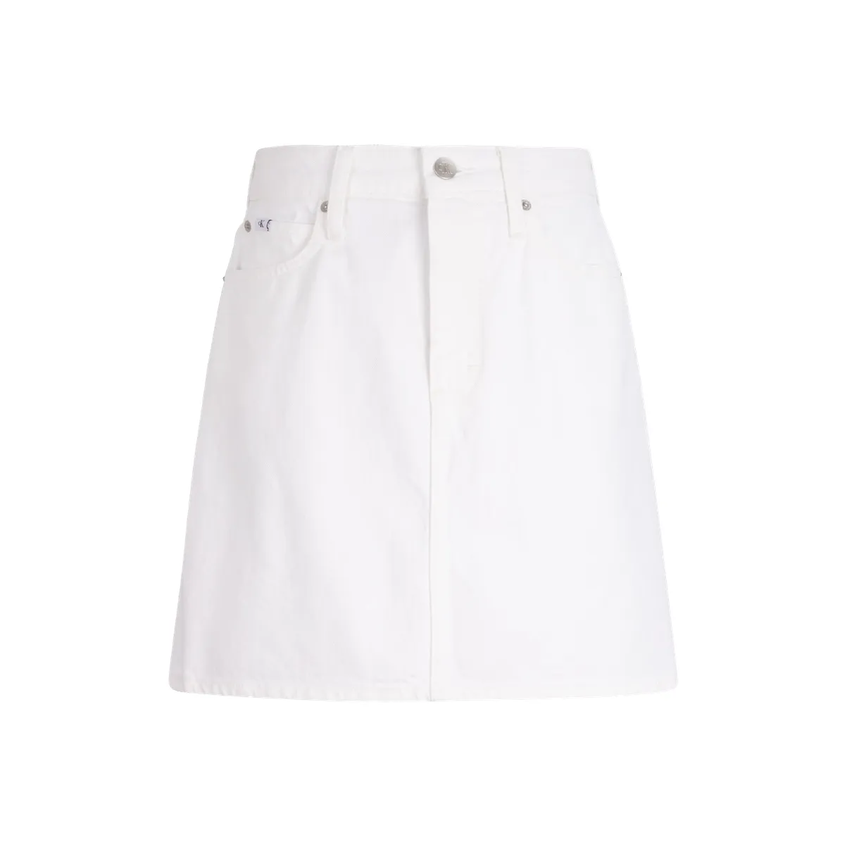 CALVIN KLEIN Denim Short Skirts Women's White Denim