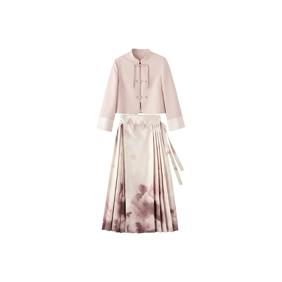 HDFULERN Skirt Set Women's Pink