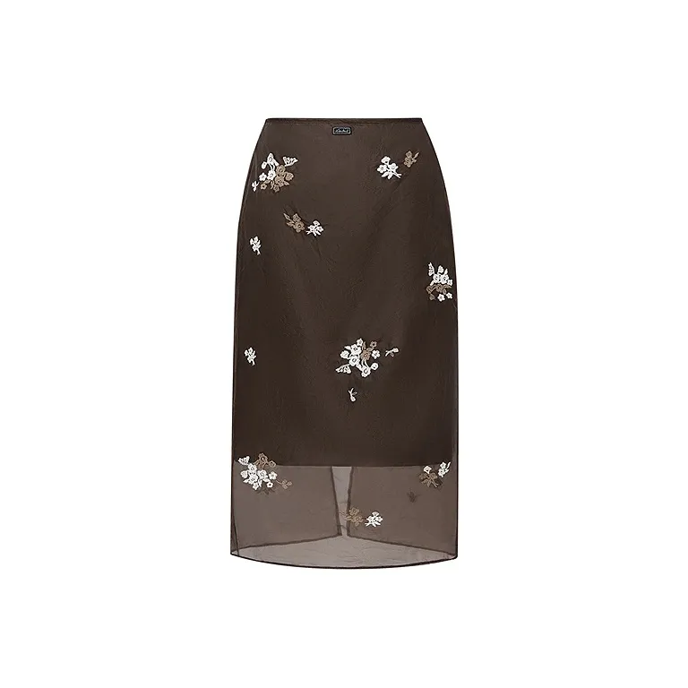 d'zzit Повседневные короткие юбки Женские Коричневый