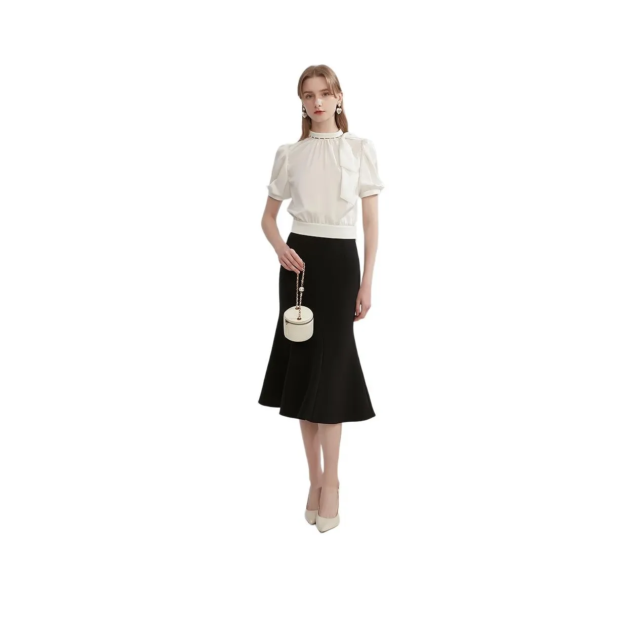 Caroline Повседневный Длинный Юбка Женская Черная