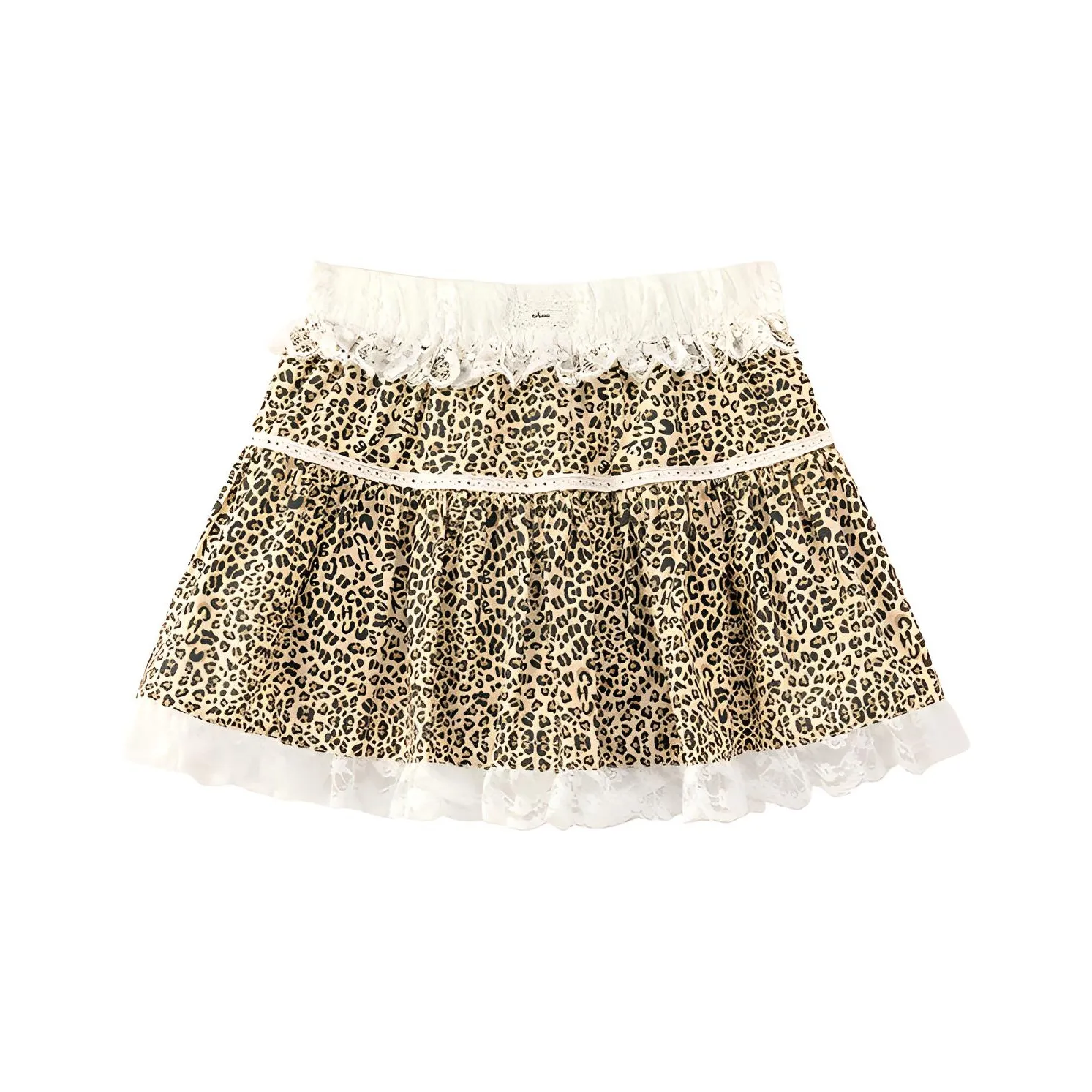 CHUU Повседневные короткие юбки женские леопардовый принт кофейного цвета