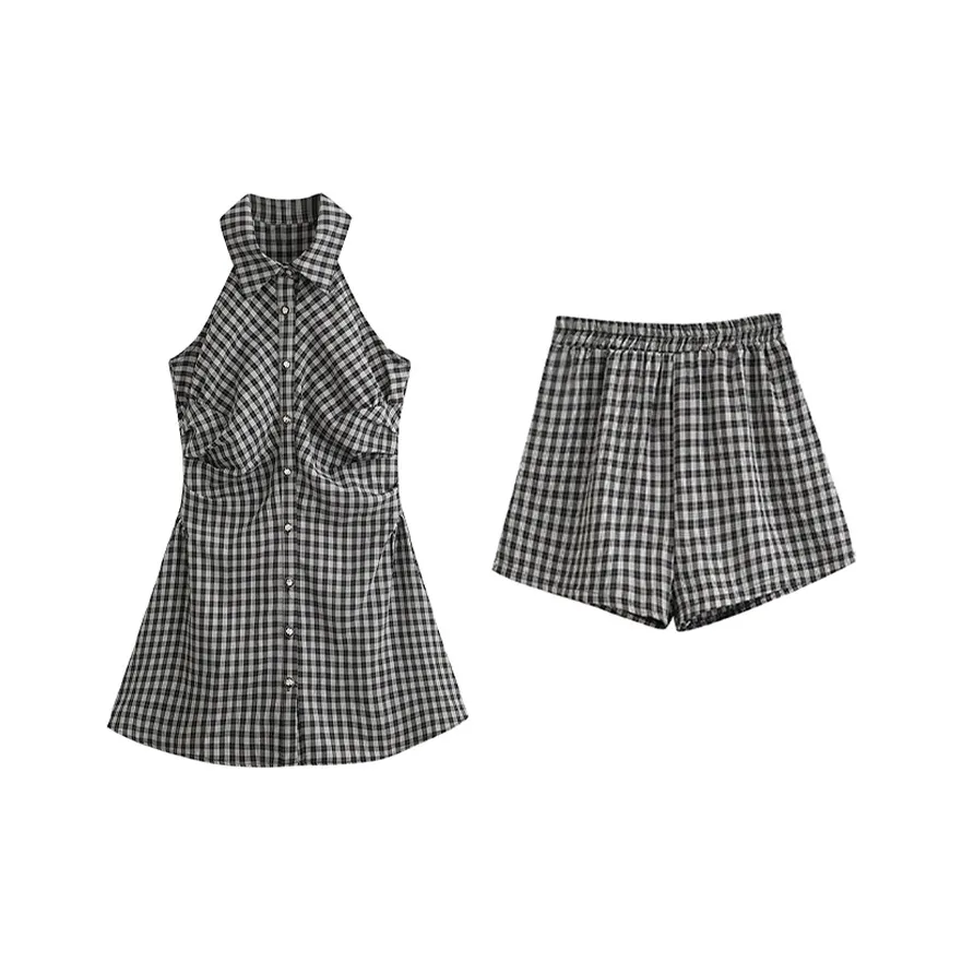 LSVE Комплект с юбкой Женская Черная Клетка