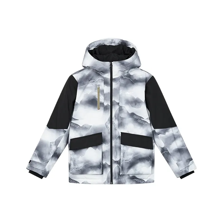 ERKE KIDS Пуховик Ледник Белый Джет Черный Подростки