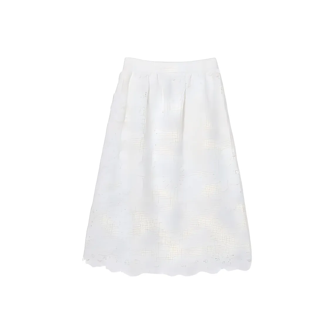 Kate Spade SS24 Casual Long Skirt Women's Fresh White