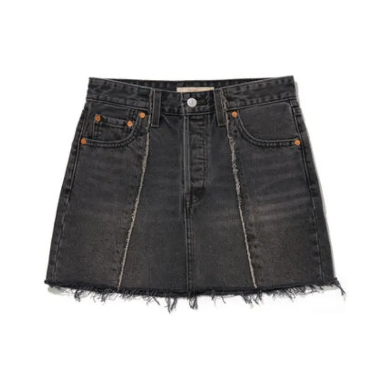 Levi's Джинсовые короткие юбки Женские Черный