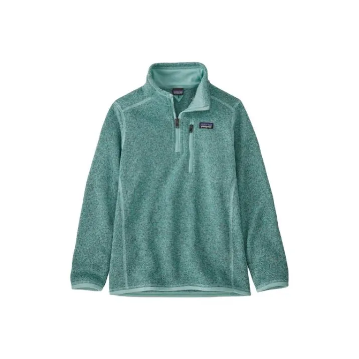 Patagonia Толстовка Детская одежда Better Sweater с 1 4 молнией флис зеленый детский