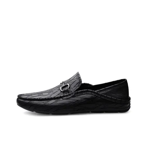 Lexon Мужские повседневные туфли Low Top Черные с вертикальными полосами для мужчин