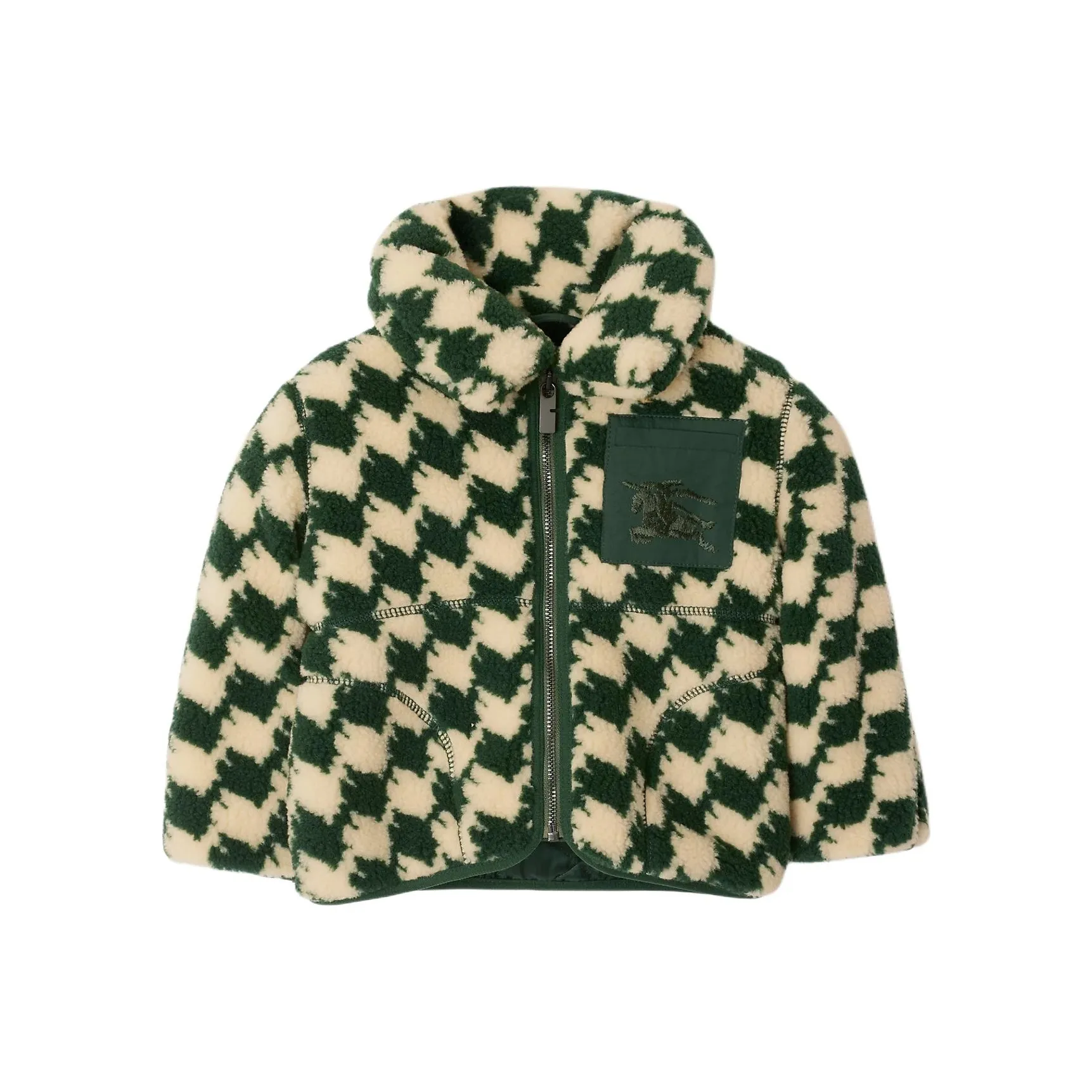 Burberry Хлопковый пуховик Зеленый Детский