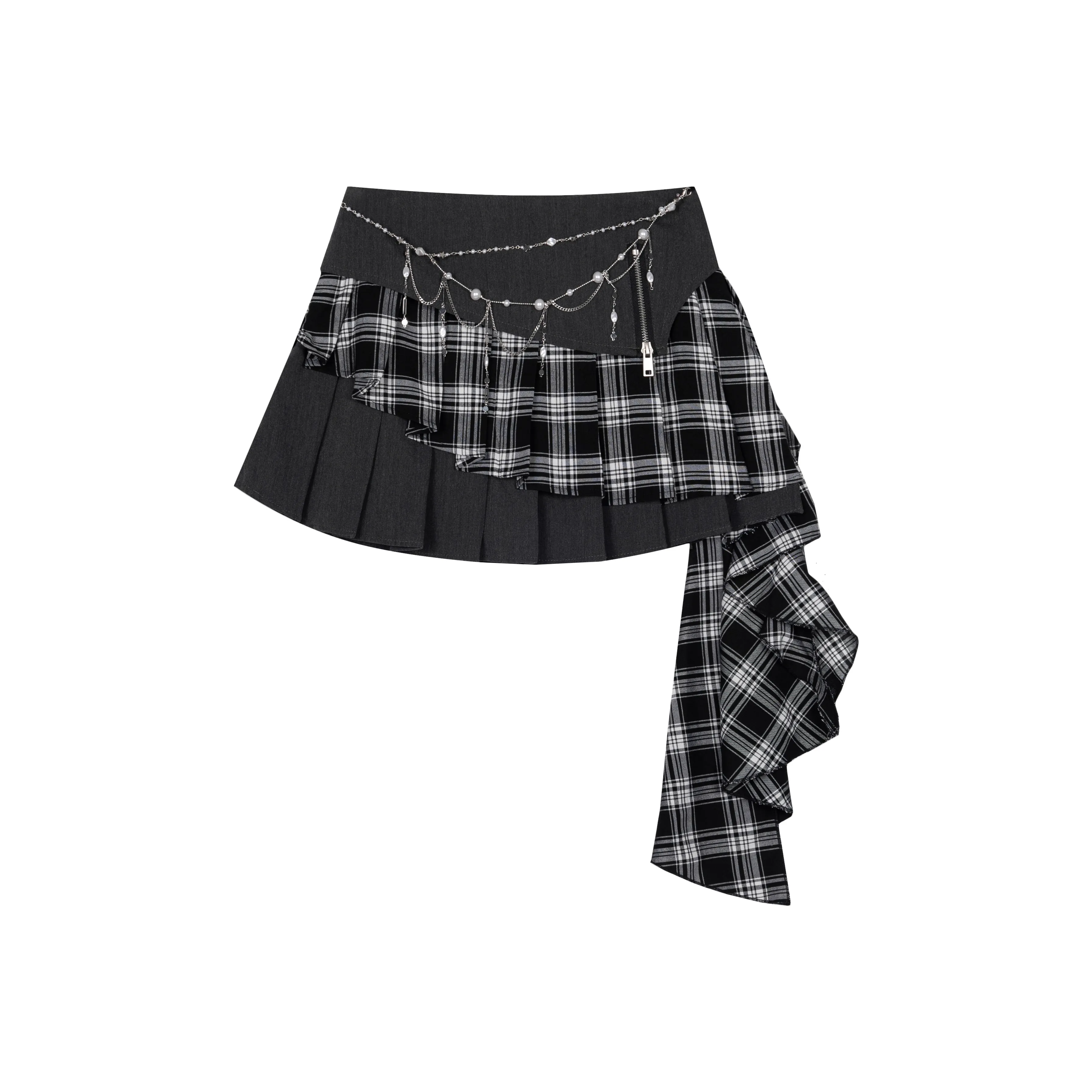 CUWU Повседневные короткие юбки женские серые