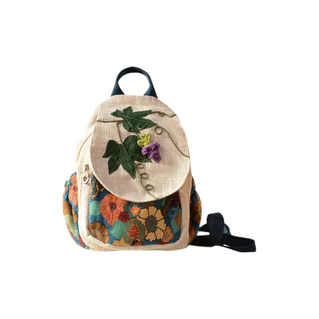 NANXIAOXIANG Хлопок лен смесь через плечо рюкзак женский белый