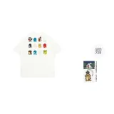 화이트 12개 요소 큐트 고스트 반팔 셔츠