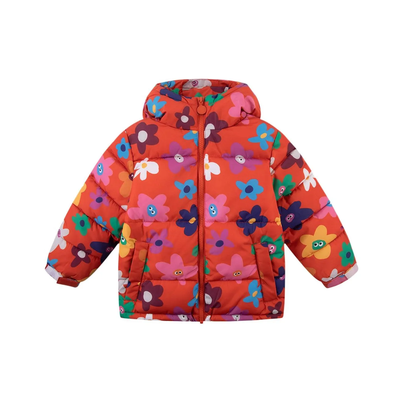 Stella McCartney Хлопковый пуховик Красный Детский