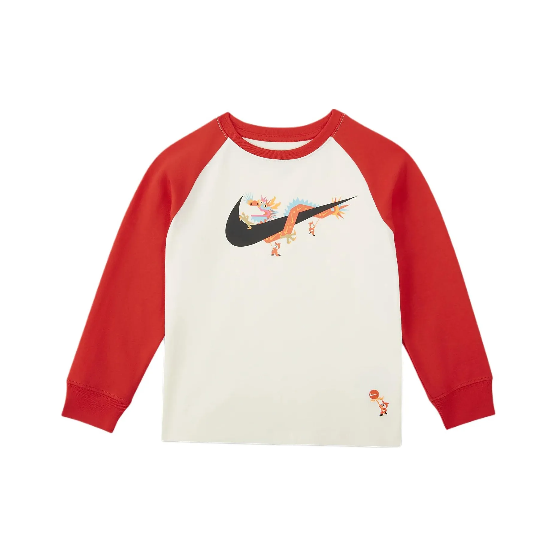 Nike Dragon New Year's Collection T-рубашка FW23 Китайский Новый Год Парусный Белый Младенец и Малыш
