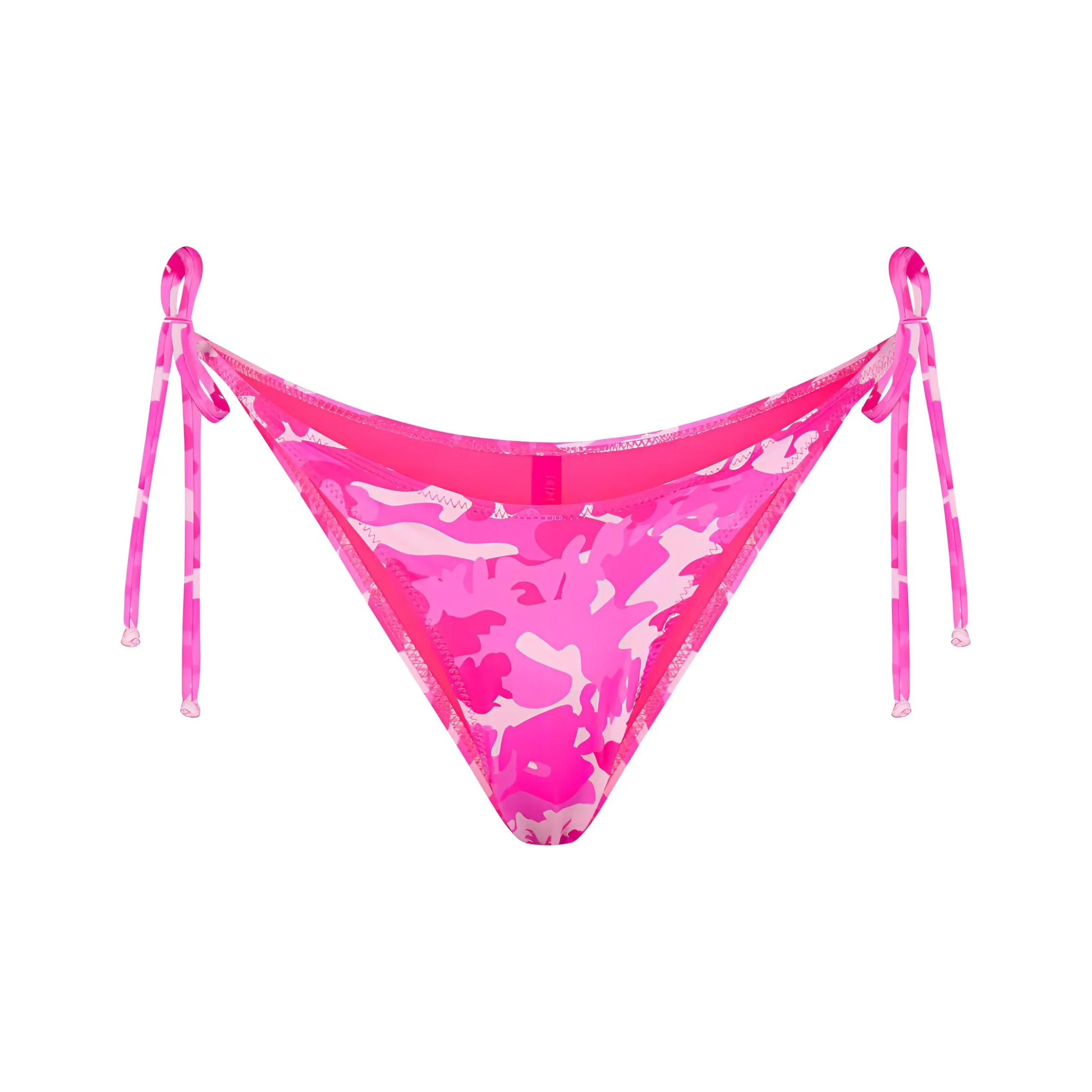 SKIMS SIGNATURE SWIM DIPPED TIE BOTTOMS Swimming Shorts Women's Pink Skims Camo/Pink Camouflage