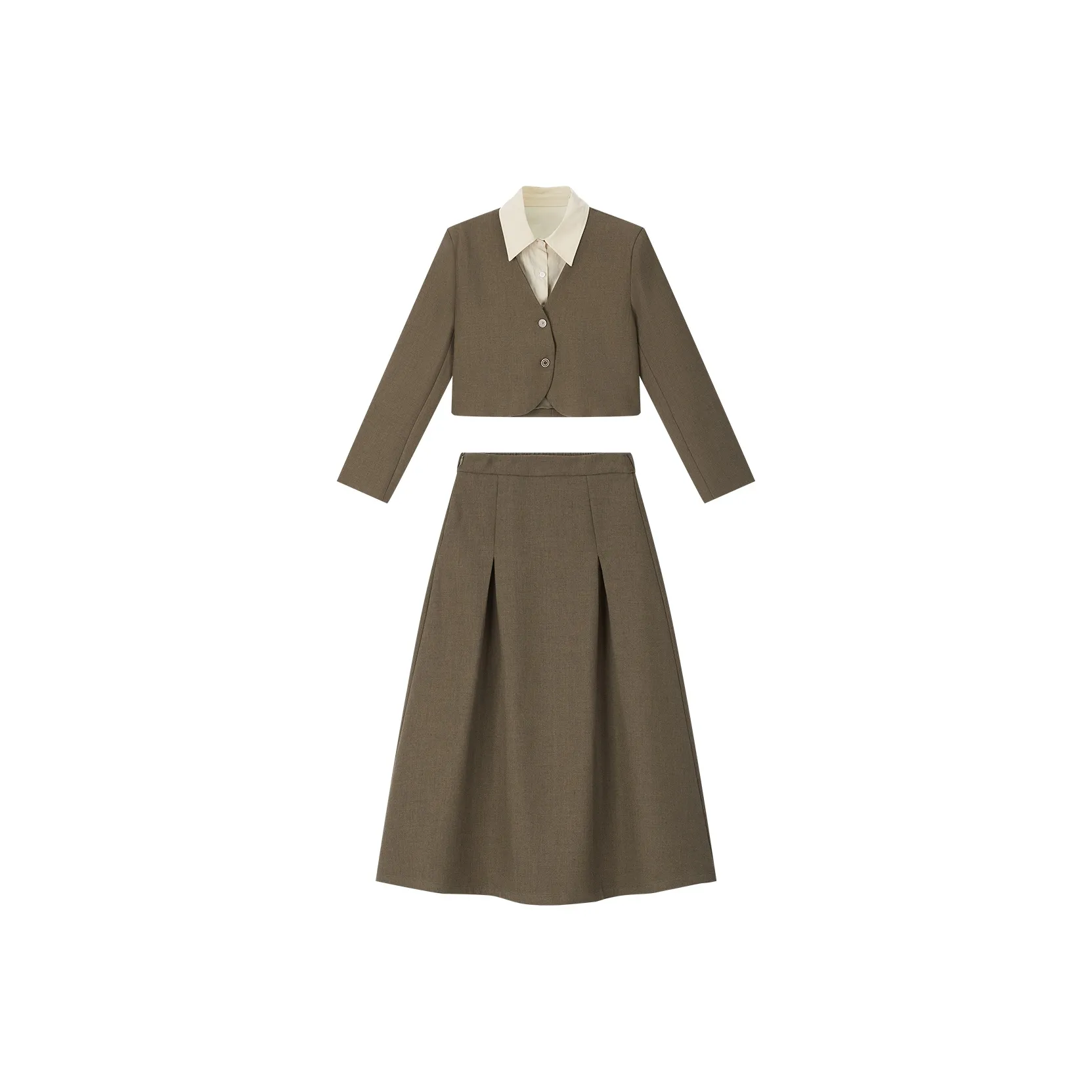 VIMLY Комплект с юбкой Женские Чайный коричневый