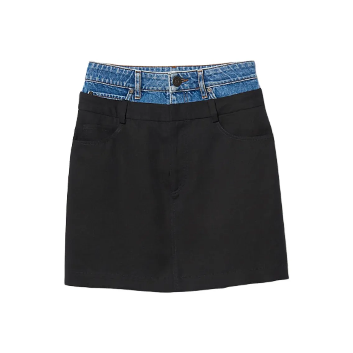 Sandro Джинсовые короткие юбки Женские Черный