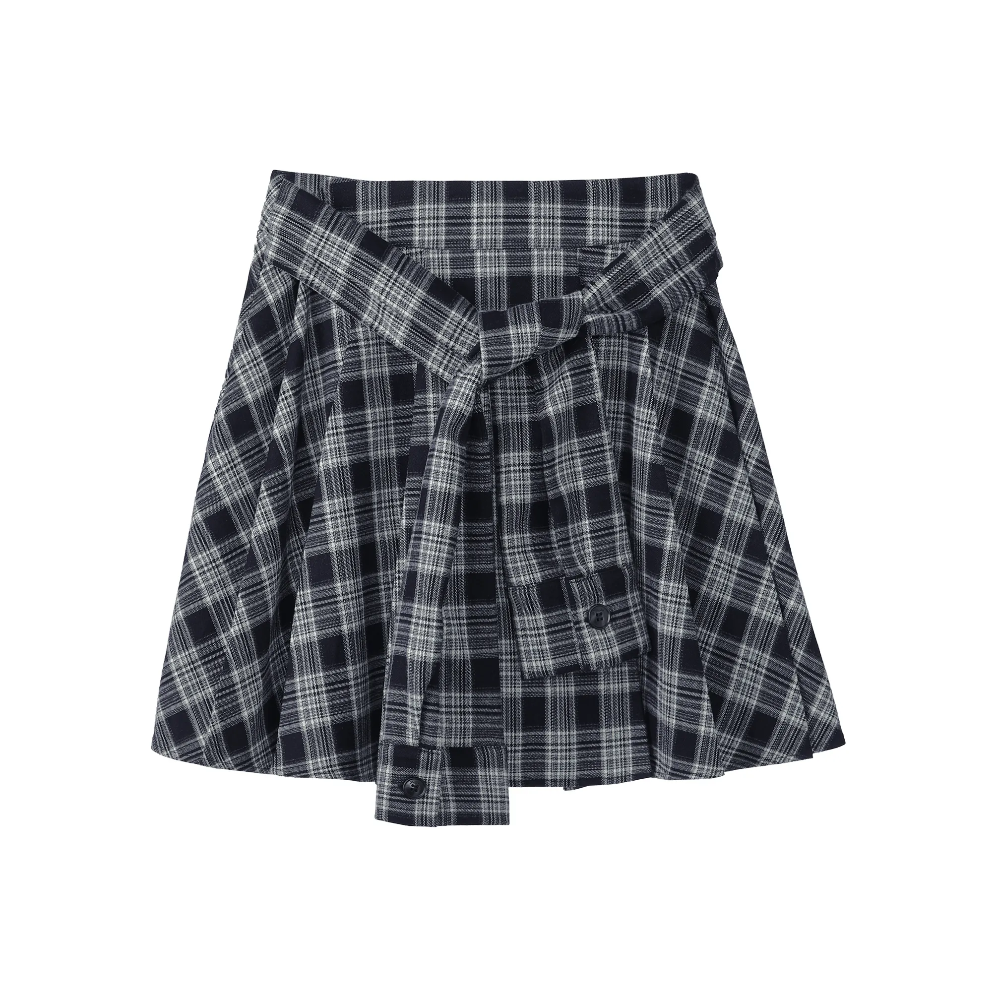 Fstudio Повседневные короткие юбки женские темно-синие