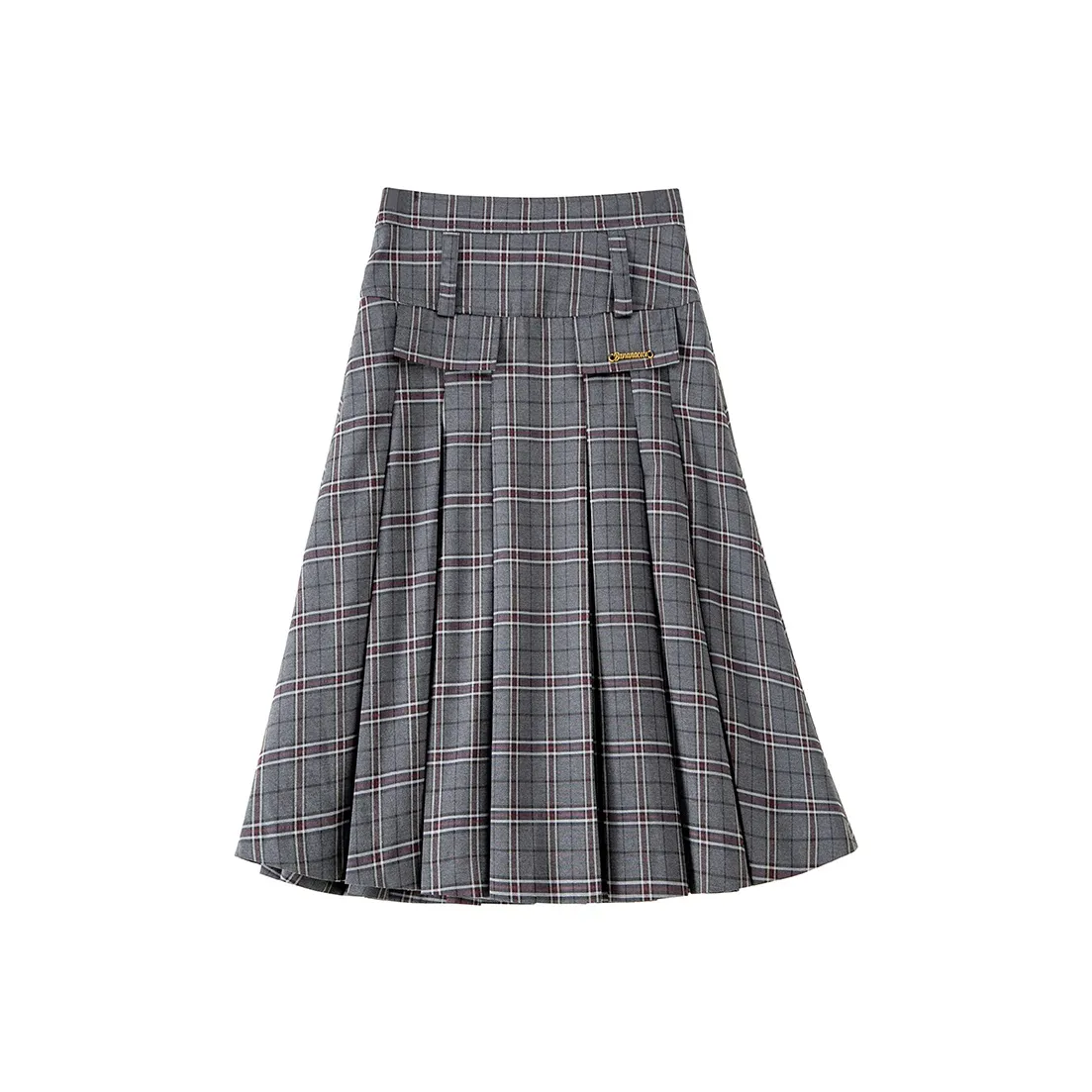 BANANA CICI Повседневные короткие юбки Женские Серый клетка