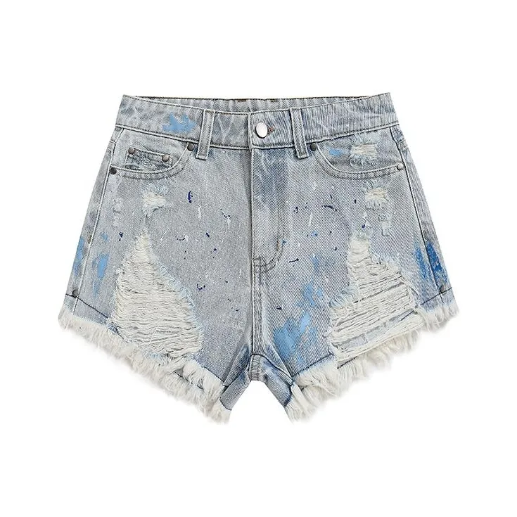 ORIASTAR Джинсовые шорты Женские Светло-синие