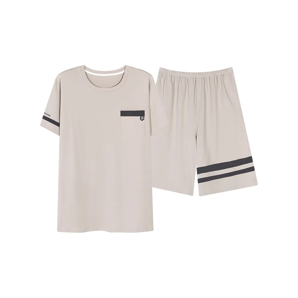 Floating Light Islands Pajama Set Men's Tea Brown