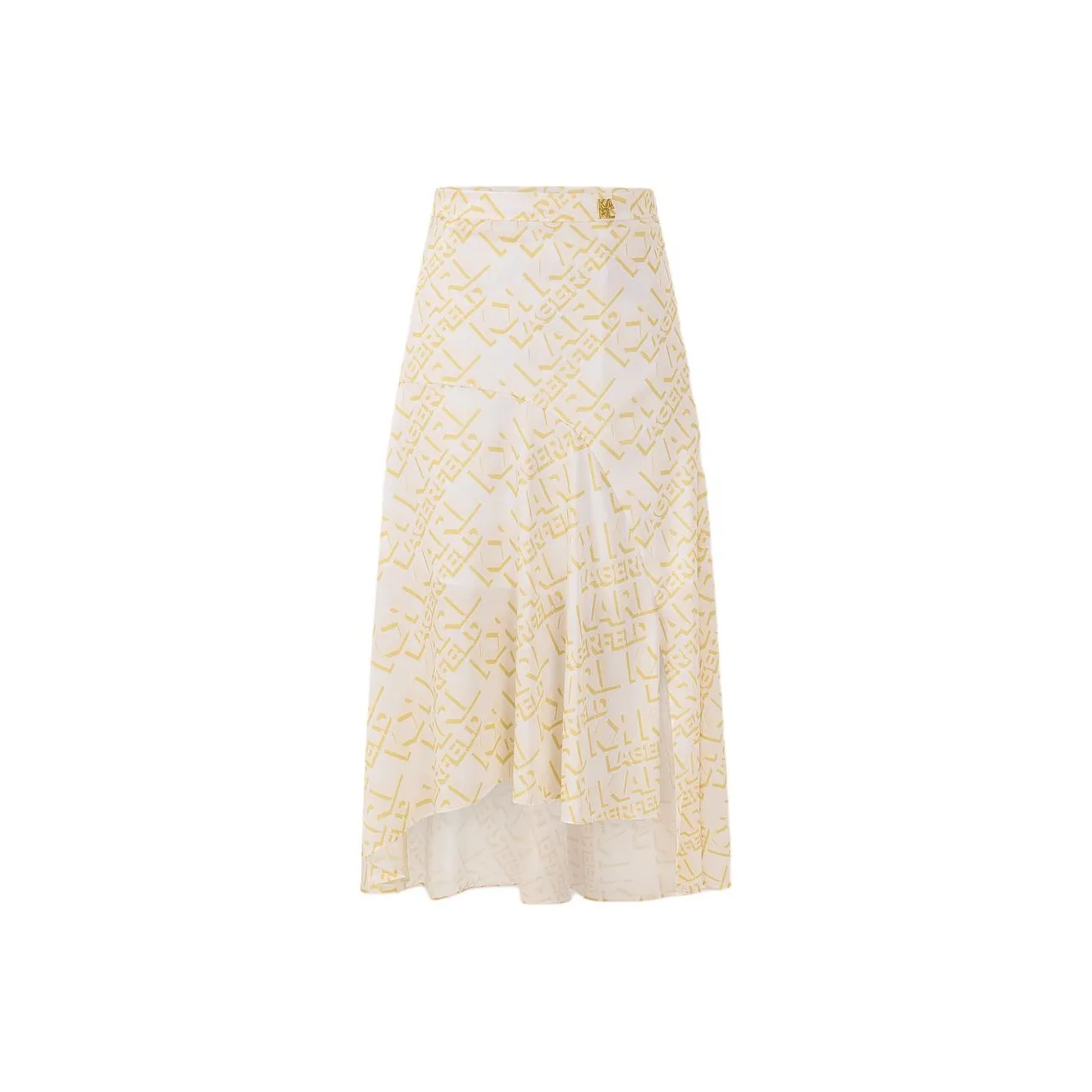 KARL LAGERFELD SS24 Повседневный Длинный Юбка Женские Желтый