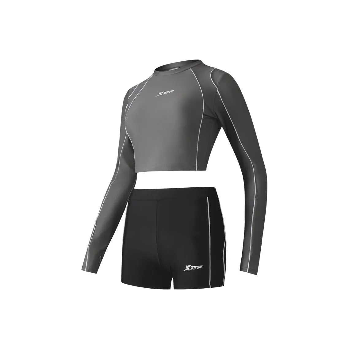 XTEP Двухкомпонентный купальник женский серый