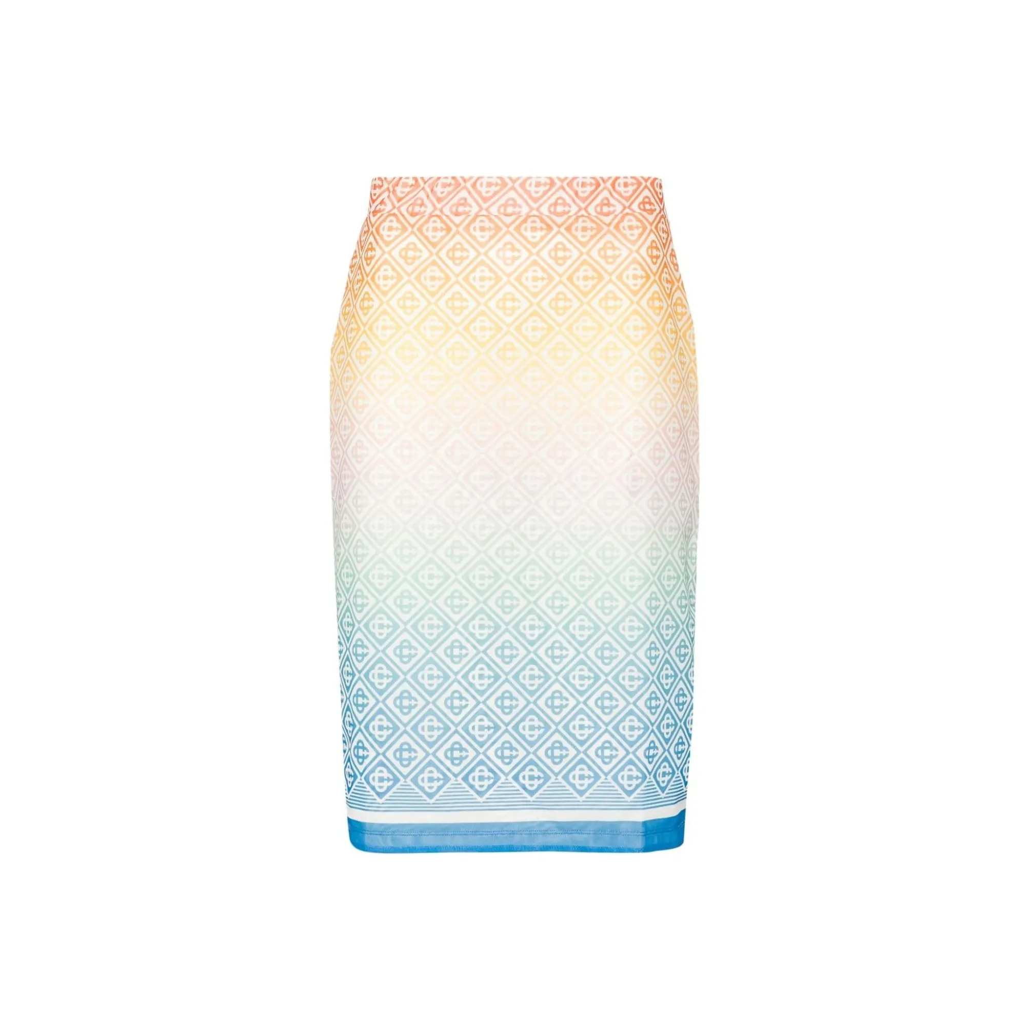 CASABLANCA Gradient Monogram Mesh Midi Skirt