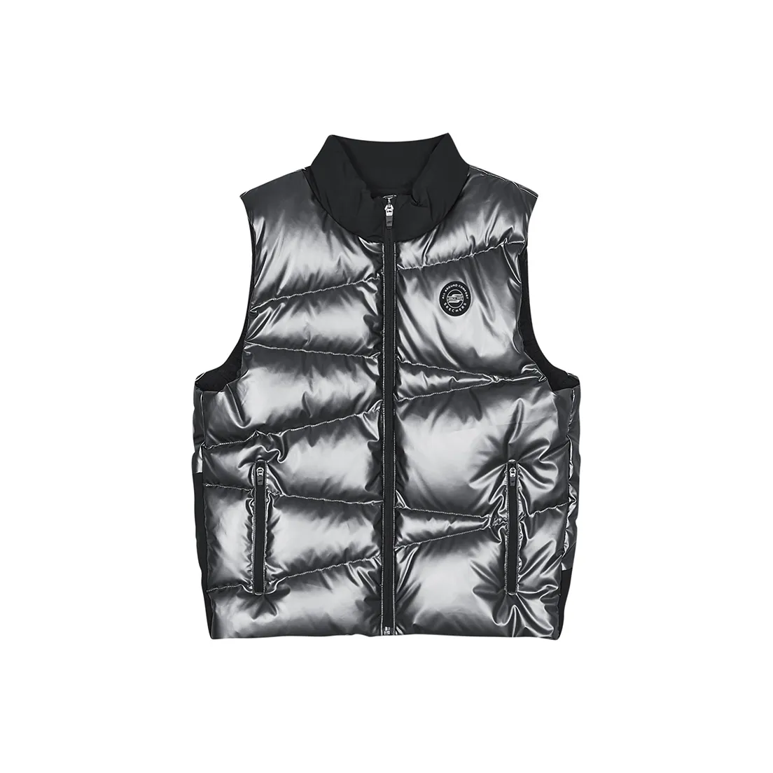 Skechers Пуховый жилет Серебристый Черный Подростки