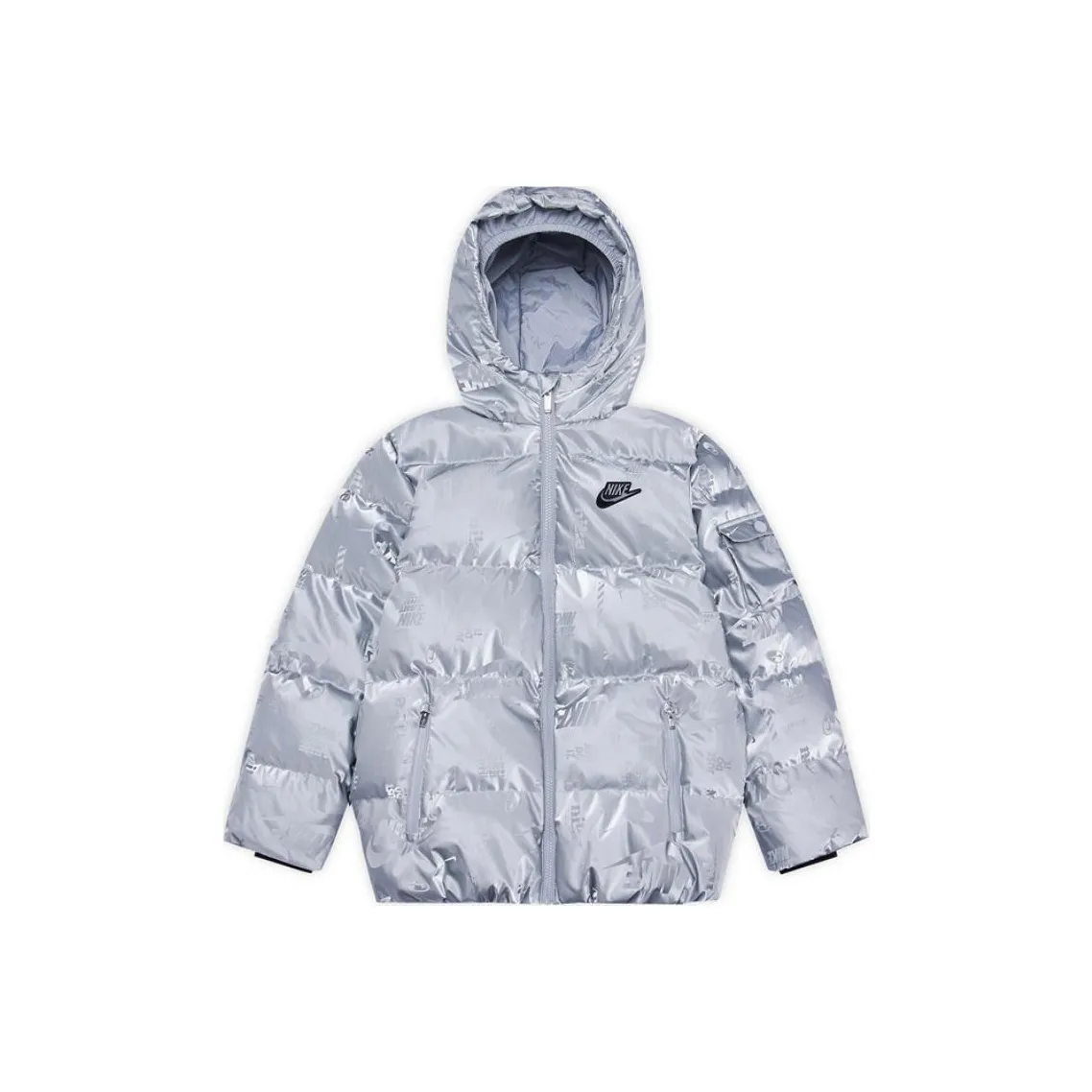 Nike Пуховик Серебряный Подростки