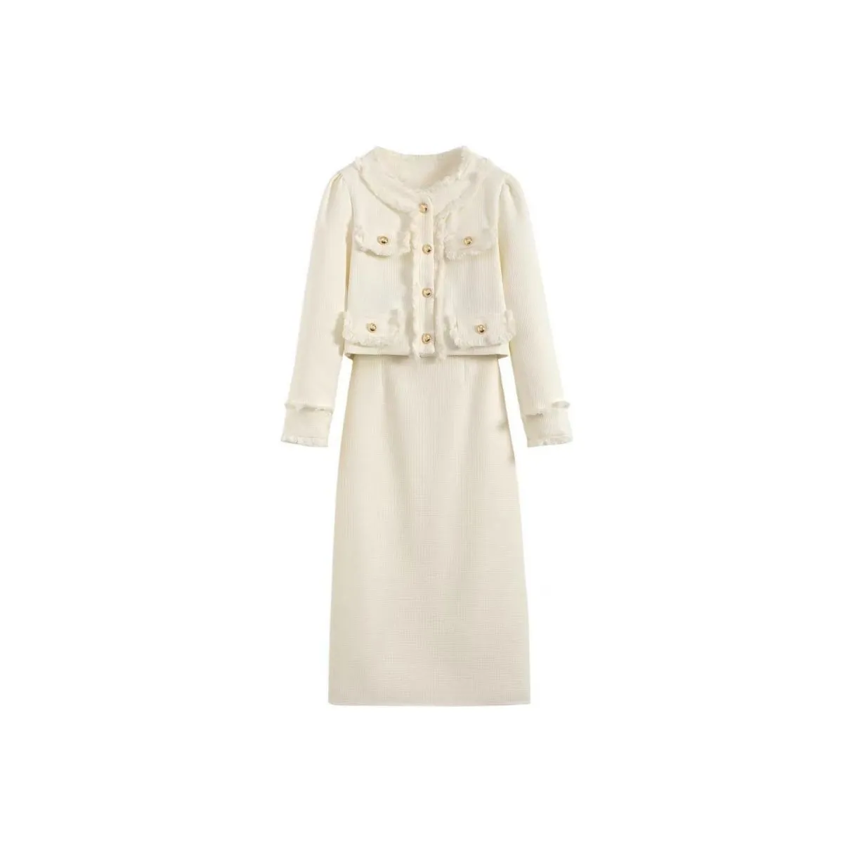 PAIN OR PLEASURE Комплект с юбкой Женские Бежевый Абрикос