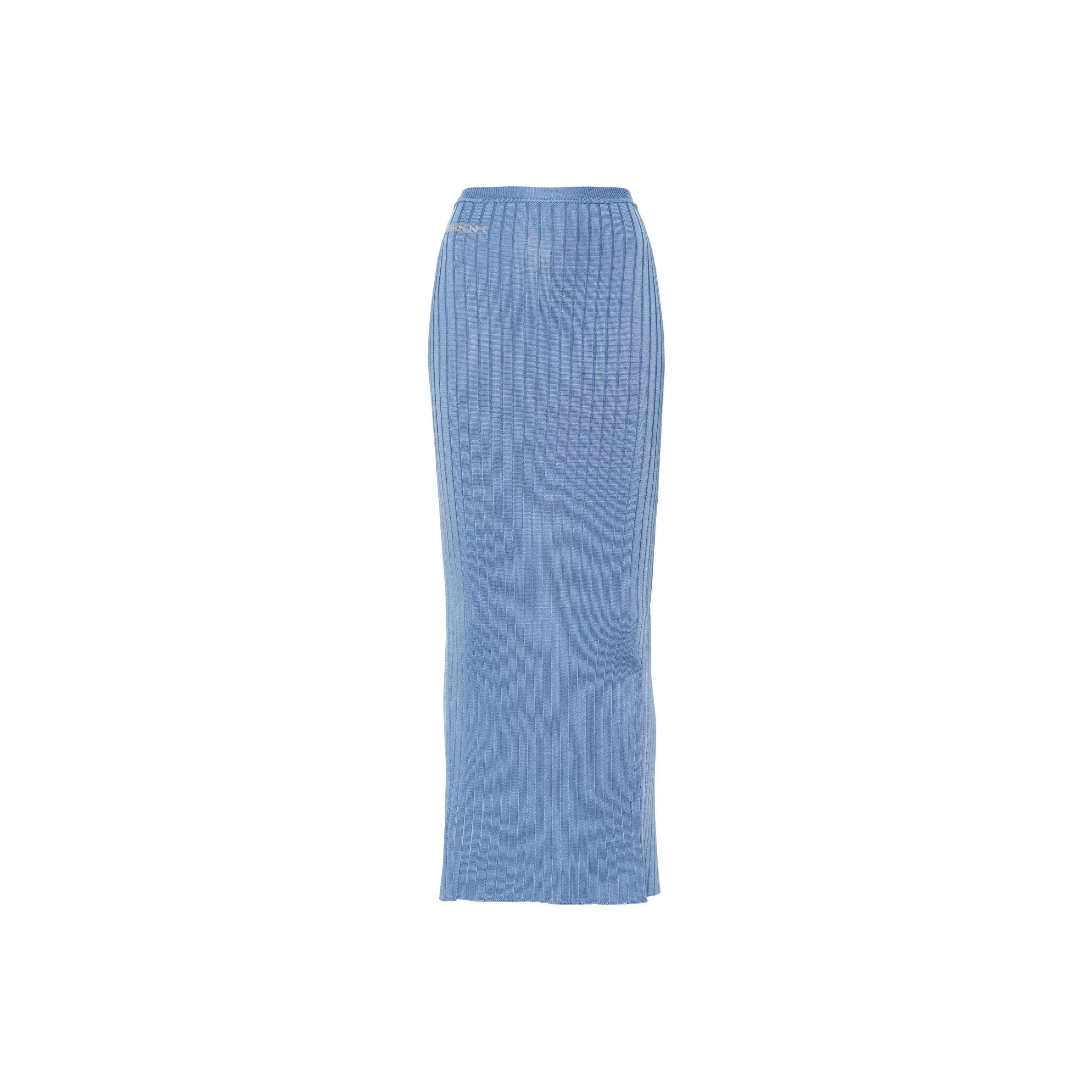 MARNI Jacquard logo Ribbed Maxi Skirt