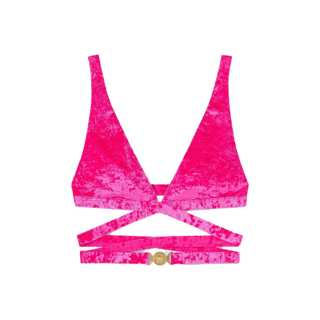VERSACE Medusa Charm Strapped Bikini Top